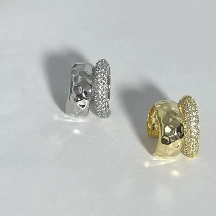 Geometric Double-Layer Ear Cuff No Piercing Clip Earrings for Women Stylish