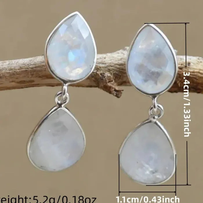 Women's Fashion Water Drop Earrings Crystal Tear Drop Pendant Jewelry