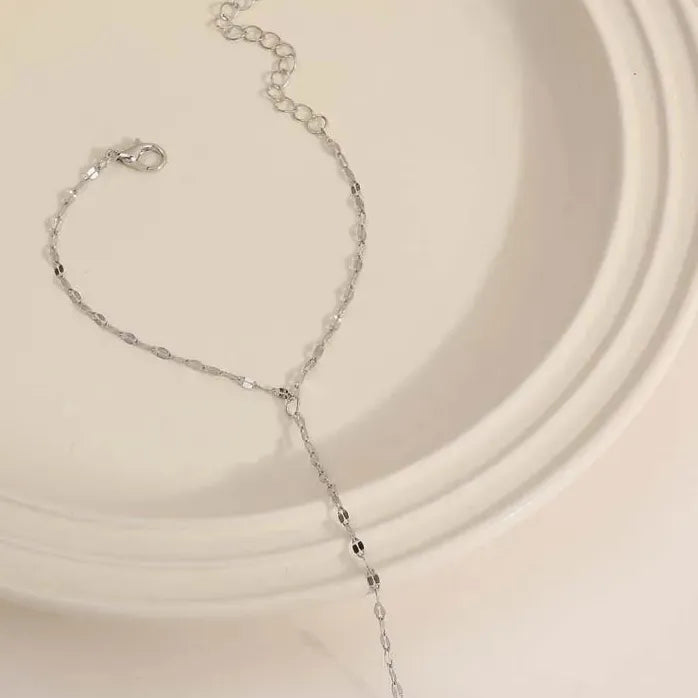 Gold Color Hand Chain Ring Bracelet for Women Minimalist Link Jewelry