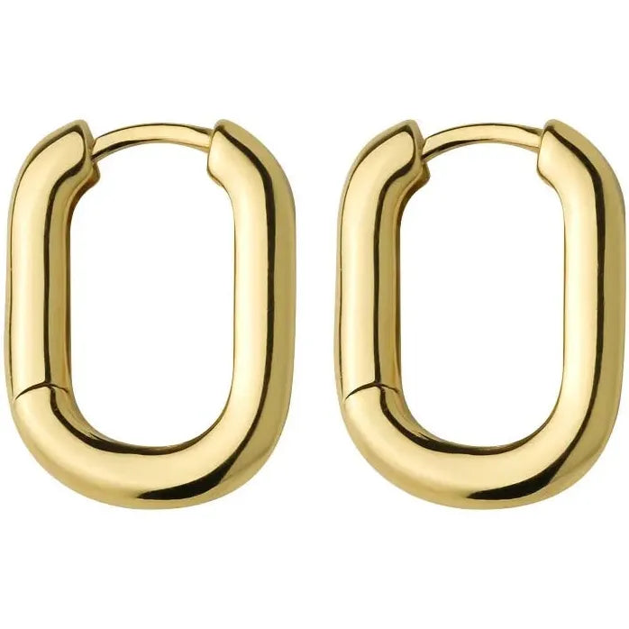 Unisex Geometric U-Shape Hoop Earrings Punk Hip-Hop Fashion Jewelry