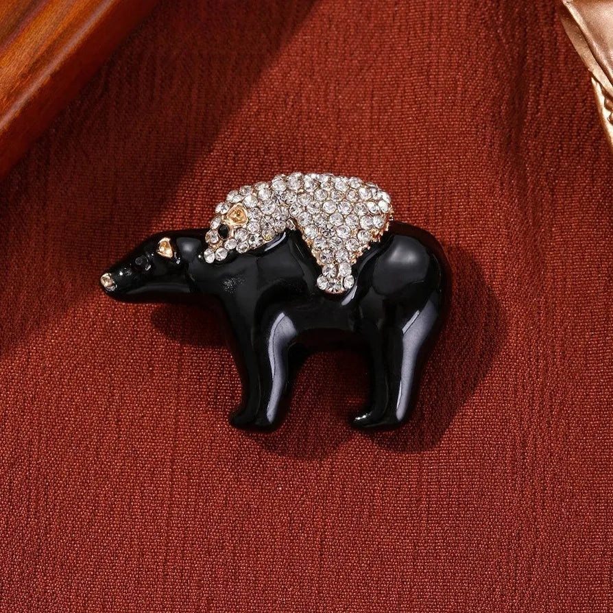 Classic Bear Brooch Animal Design Unisex Jewelry Gift