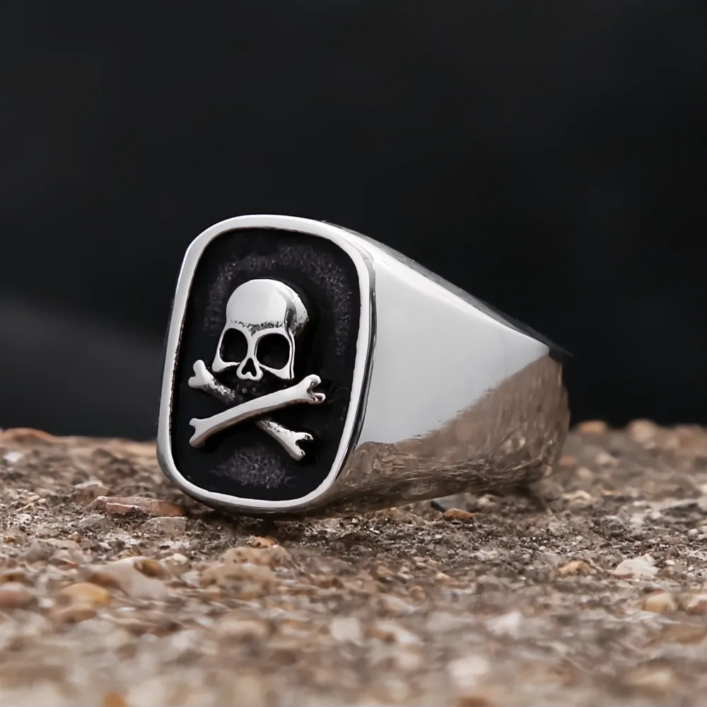 316L Stainless Steel Skull Ring Unisex Biker Punk High Polish Jewelry Gift