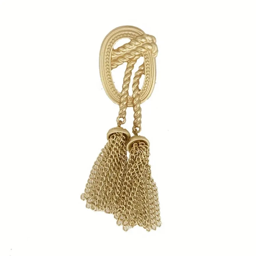 Classic Flower Tassel Brooch Pin Jewelry Gift for Men & Women