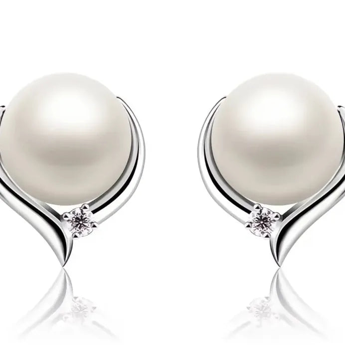Elegant Imitation Pearl Stud Earrings for Women Wedding Jewelry Chic Design