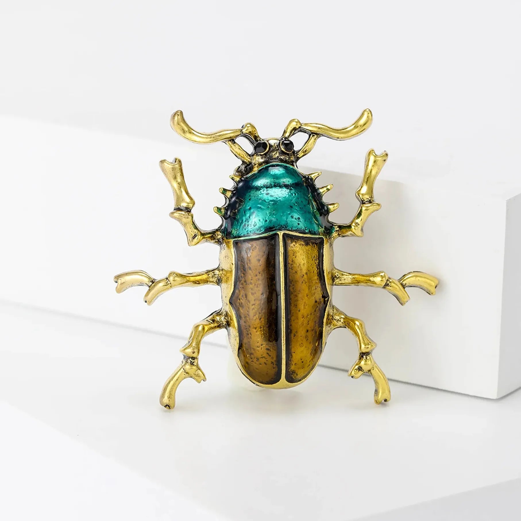 Luxury Insect Brooches Cicada Beetle Bee Mantis Pin for Women