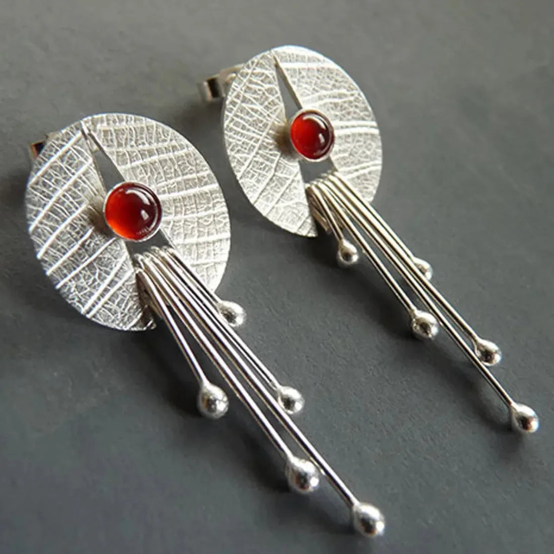 Vintage Ethnic Antique Zinc Alloy Metal Drop Earrings Women Punk Handmade Dangle