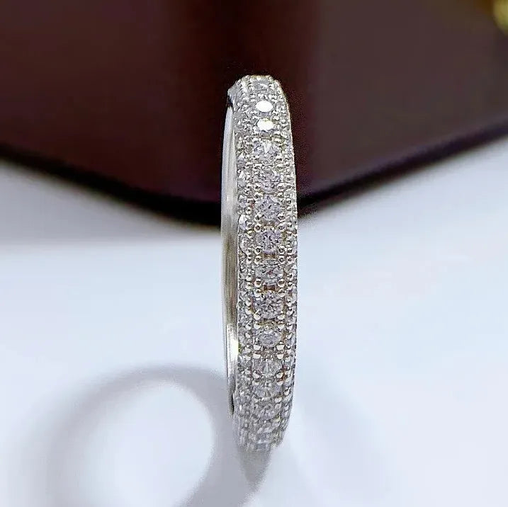 Fashion Copper Wedding Ring for Women Micro Paved Cubic Zirconia Engagement Jewelry