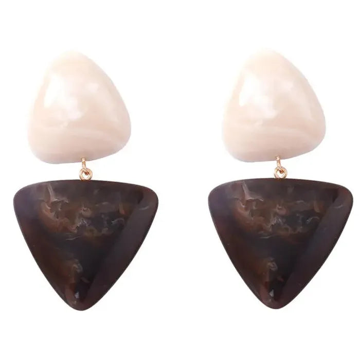Retro Geometric Triangle Drop Earrings for Women Vintage Style Jewelry