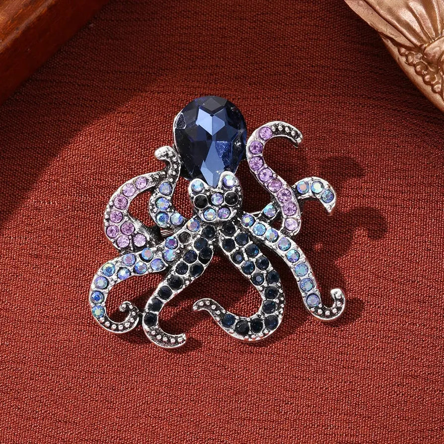 Classic Octopus Brooch Marine Creature Jewelry for Men and Women