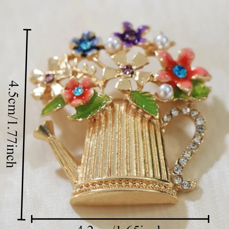 Classic Floral Bouquet Brooch Elegant Jewelry Gift for Women