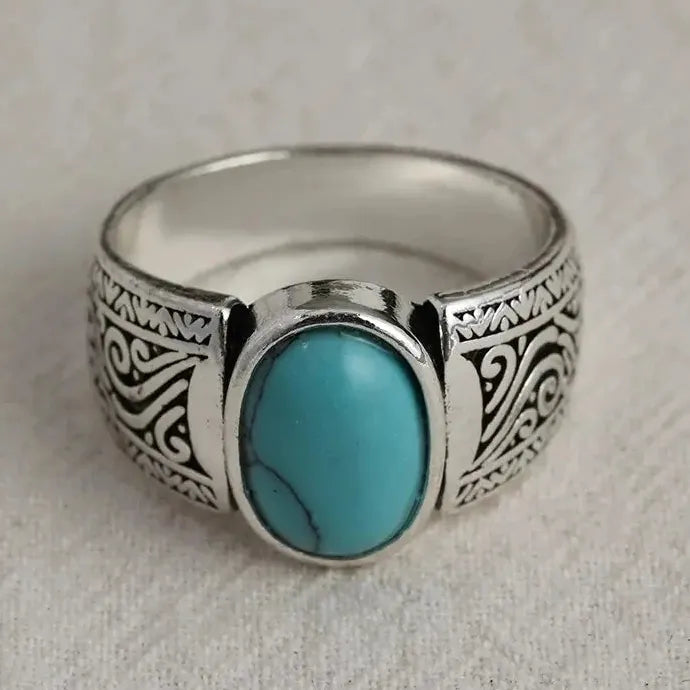 Retro Bohemian Resin Zinc Alloy Women's Ring Europe America Hot Sale