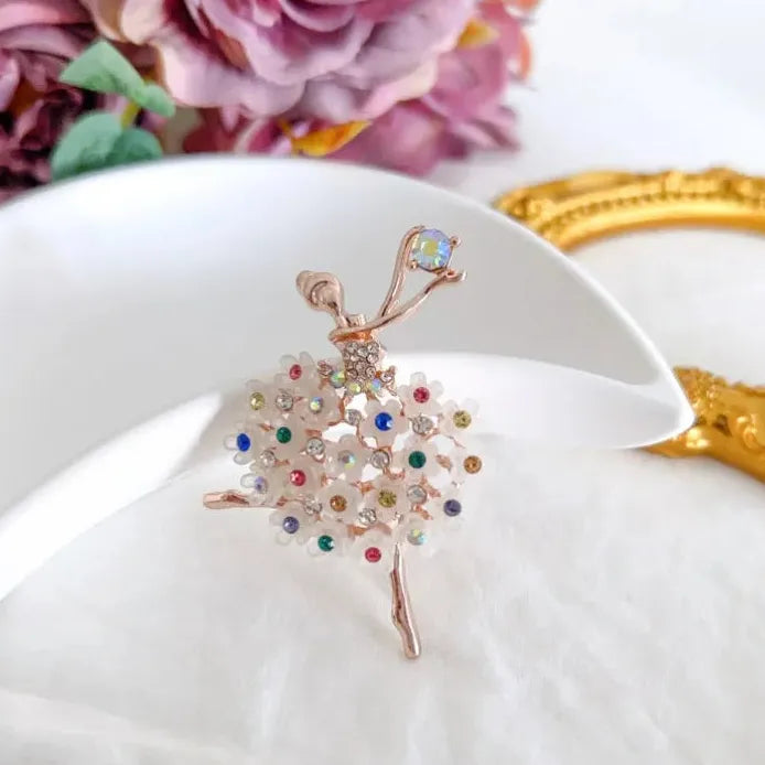 Luxury Ballet Girl Brooch Pin Elegant Gift for Men & Women