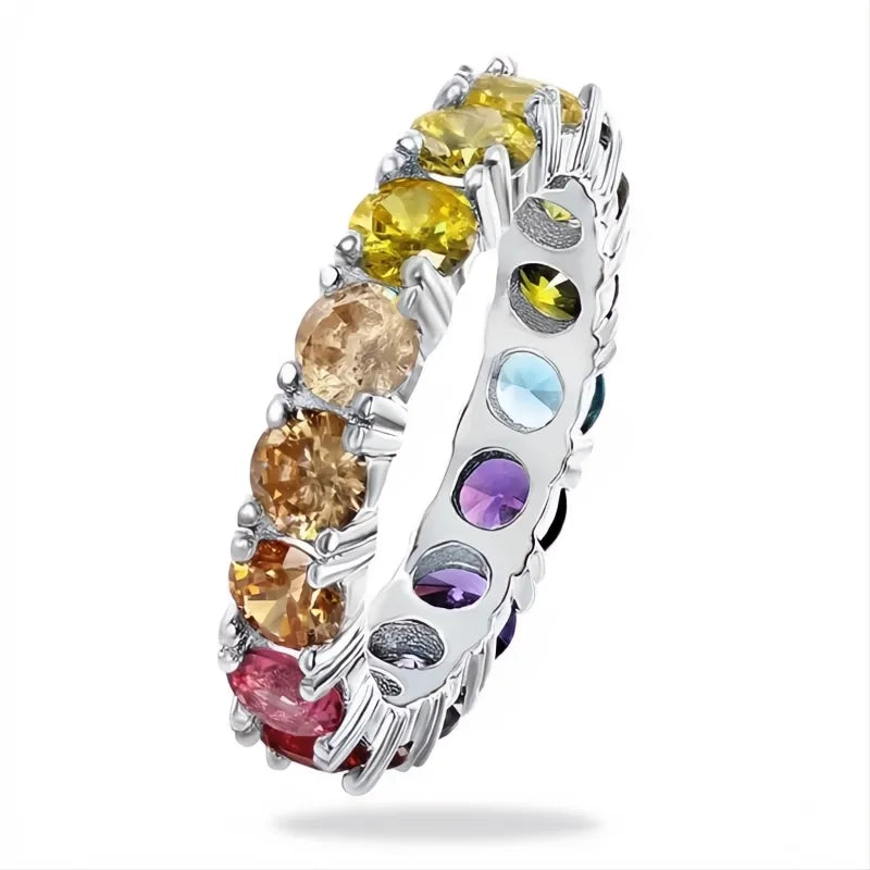 Fashion Cross Female Finger Ring Cubic Zirconia Brass Jewelry Party Gift Stylish Accessory