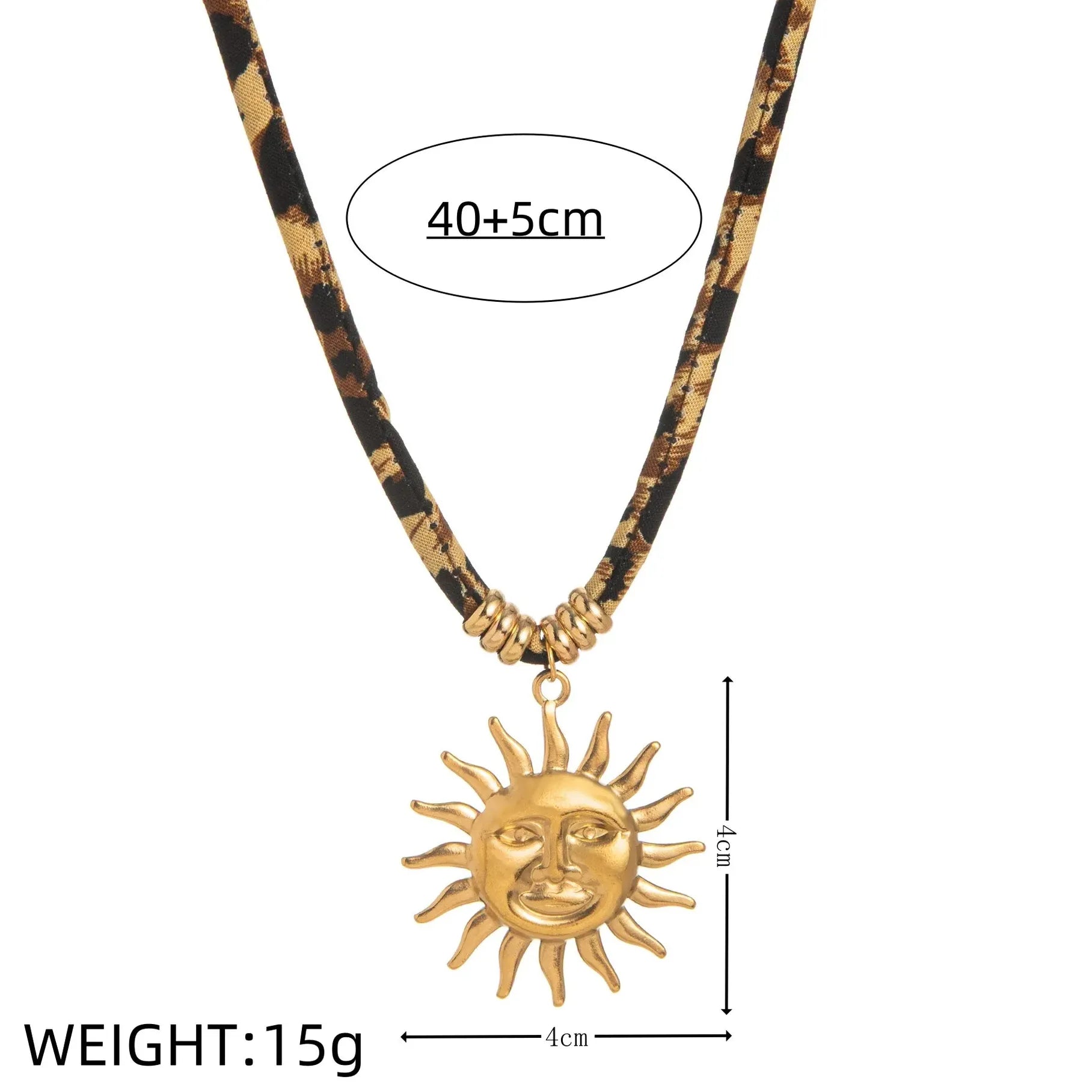 18K Gold Plated Stainless Steel Geometric Pendant Necklace Women Choker Jewelry