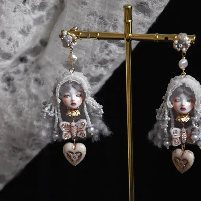 Baroque Neo-Gothic Copper Drop Earrings for Women Party Gifts Stylish