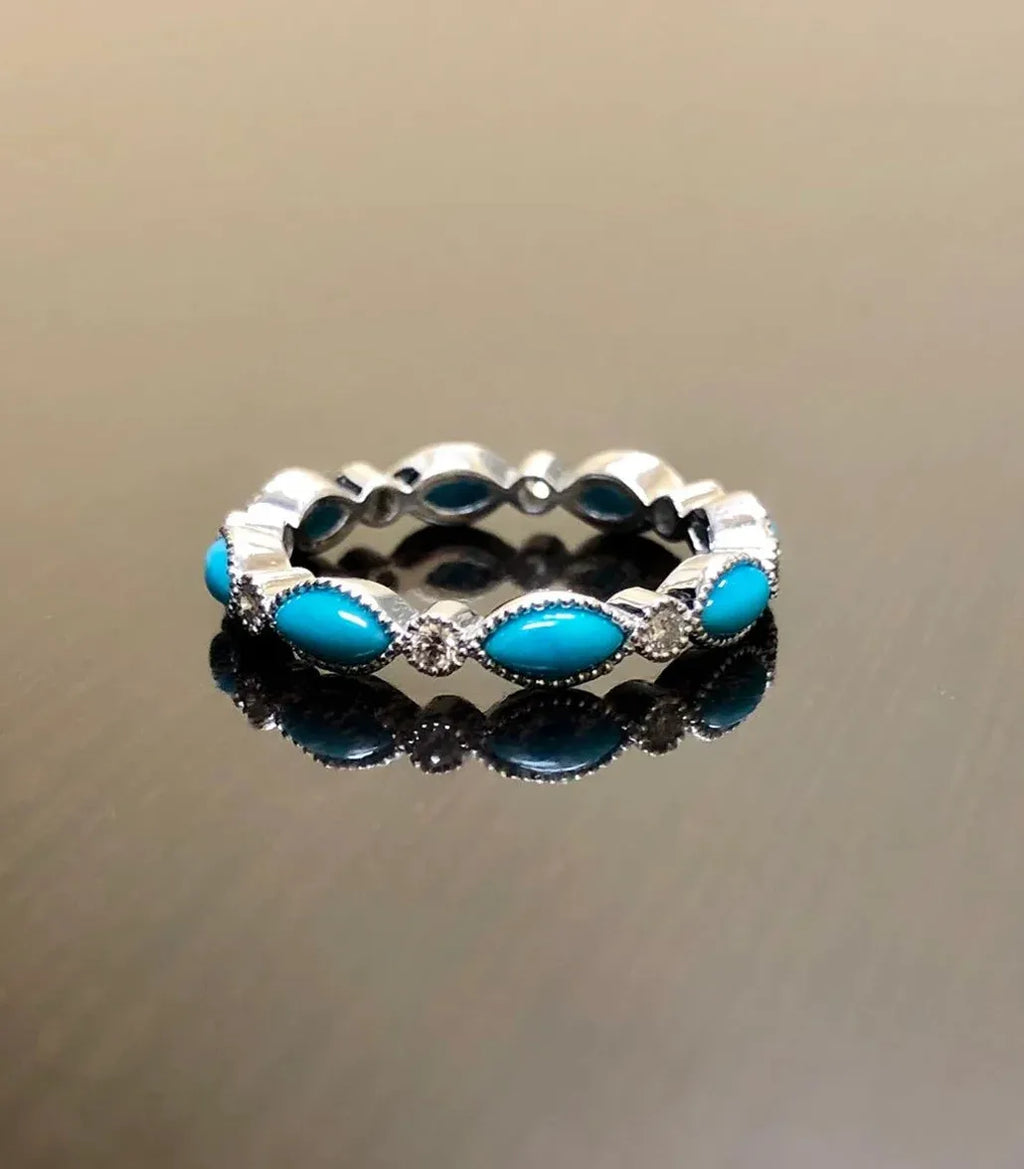 Vintage Geometric Zinc Alloy Ring with Imitation Sapphire for Women’s Party Jewelry