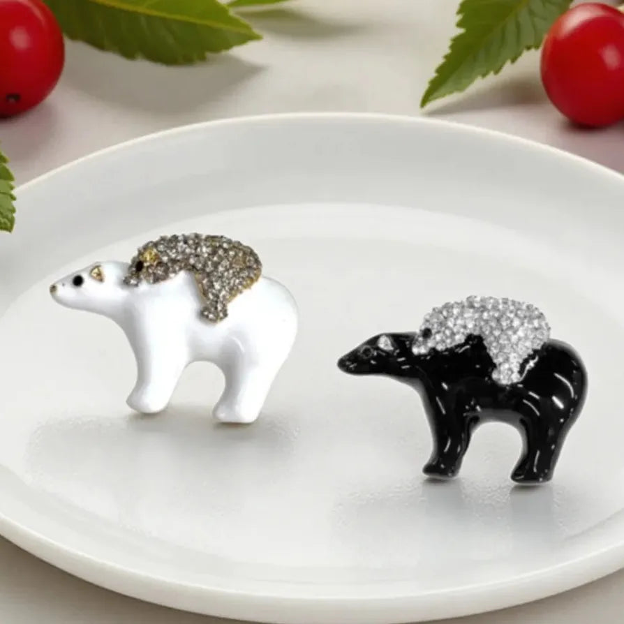 Luxury Classic Bear Brooch Pin Jewelry Gift for Men and Women