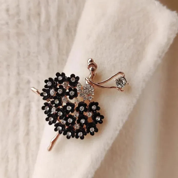 Luxury Ballet Girl Brooch Pin Elegant Gift for Men & Women