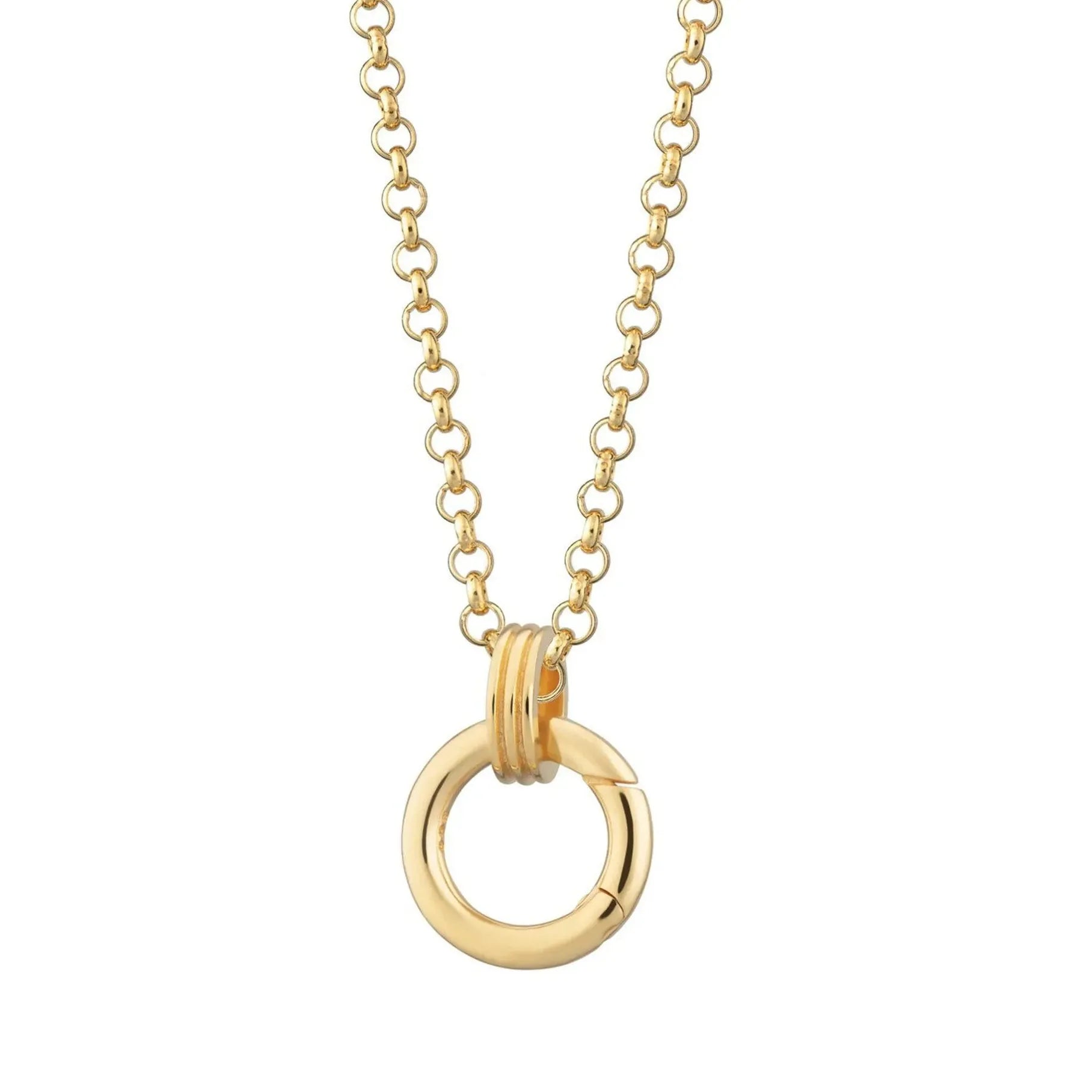 Gold Plated Stainless Steel Geometric Animal Charm Pendant Necklace Trendy Jewelry