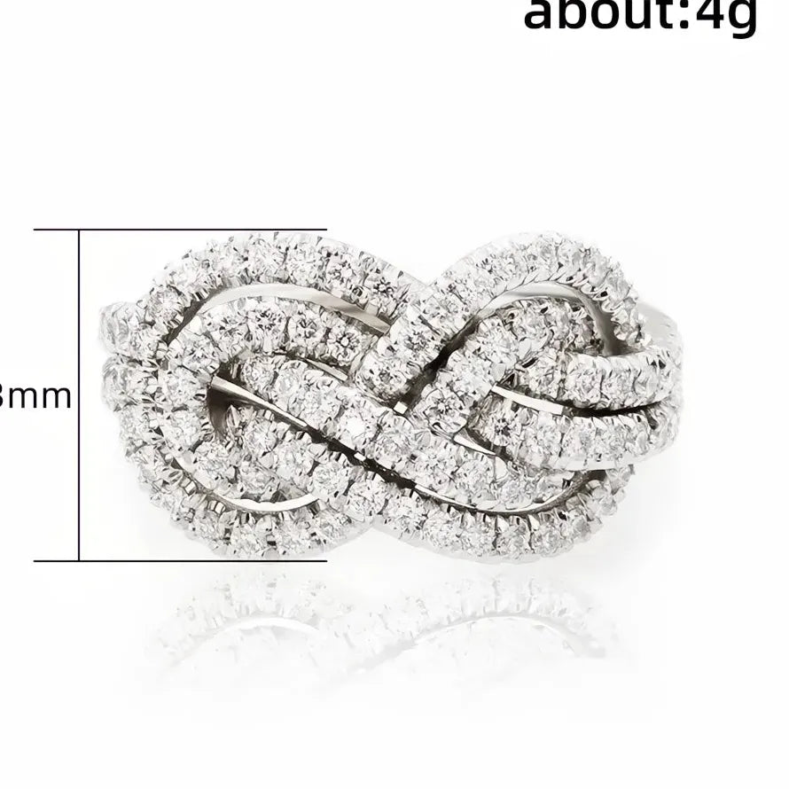 Women’s Geometric CZ Cross Ring Brass Cocktail Party Wedding Jewelry