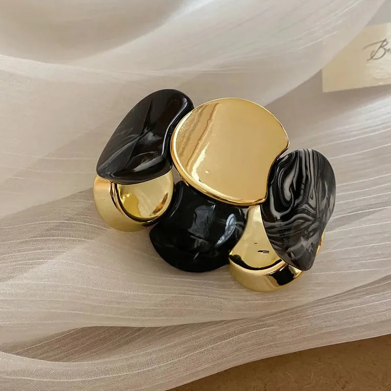 Round Spliced Acrylic Elastic Rope Bracelet for Women Trendy Jewelry