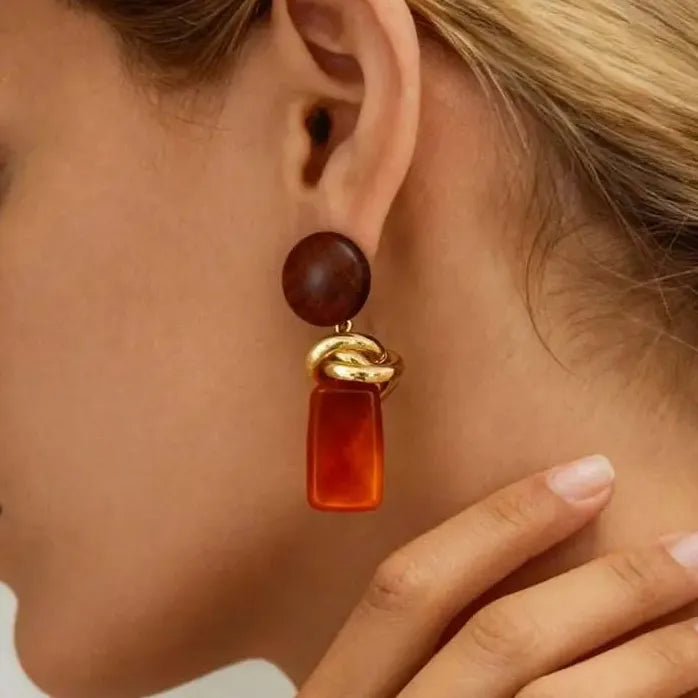 Retro Geometric Drop Earrings for Women Lightweight Wedding Jewelry Gifts