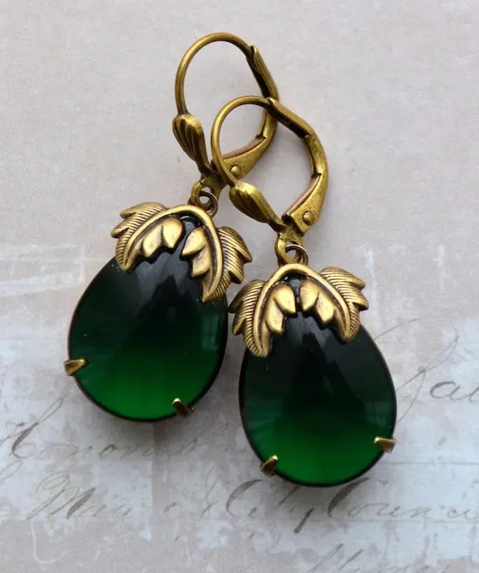 Geometric Double Color Round Stone Dangle Earrings for Women Party Jewelry