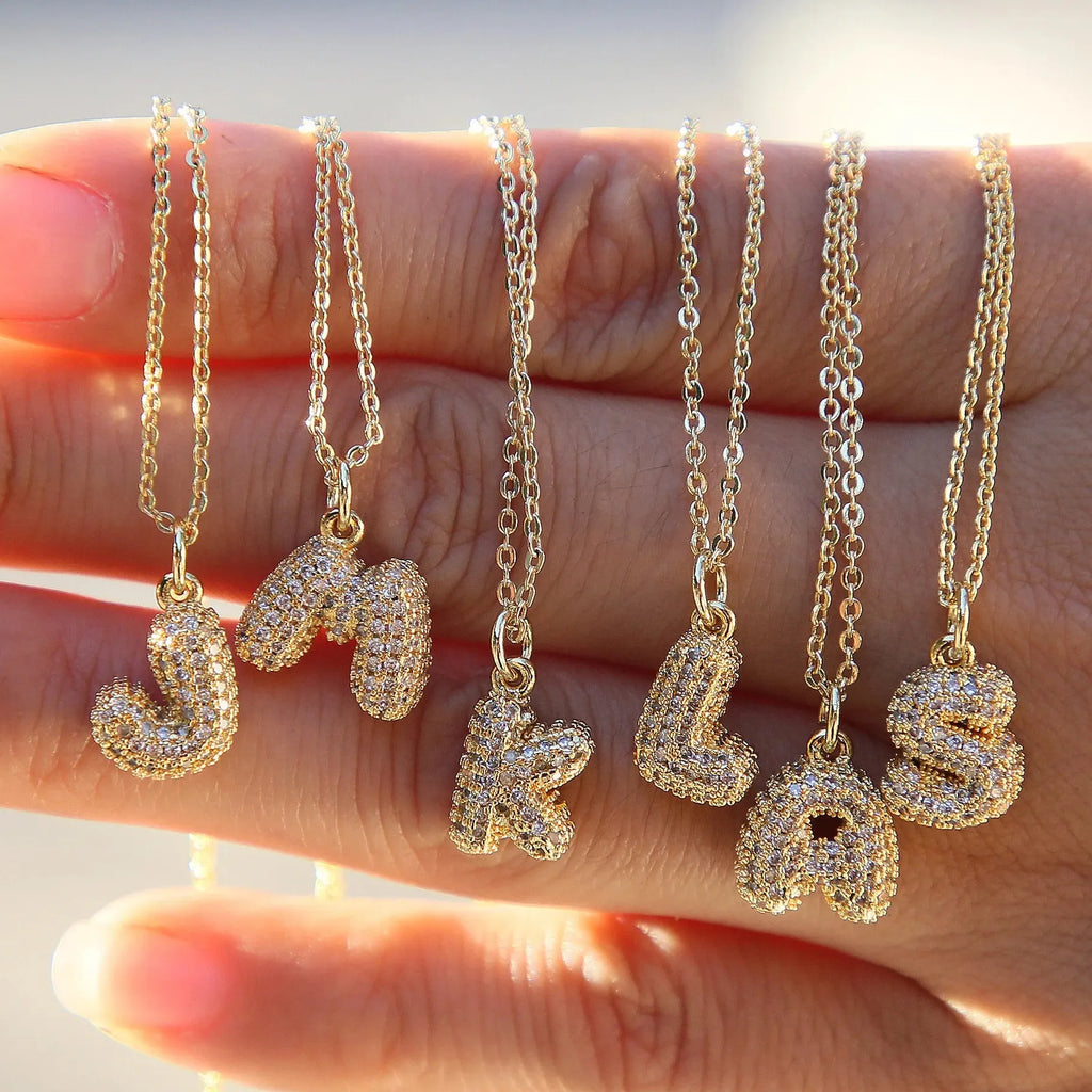 18k Gold Plated A-Z Initial Pendant Necklace Stainless Steel Choker Women Gift