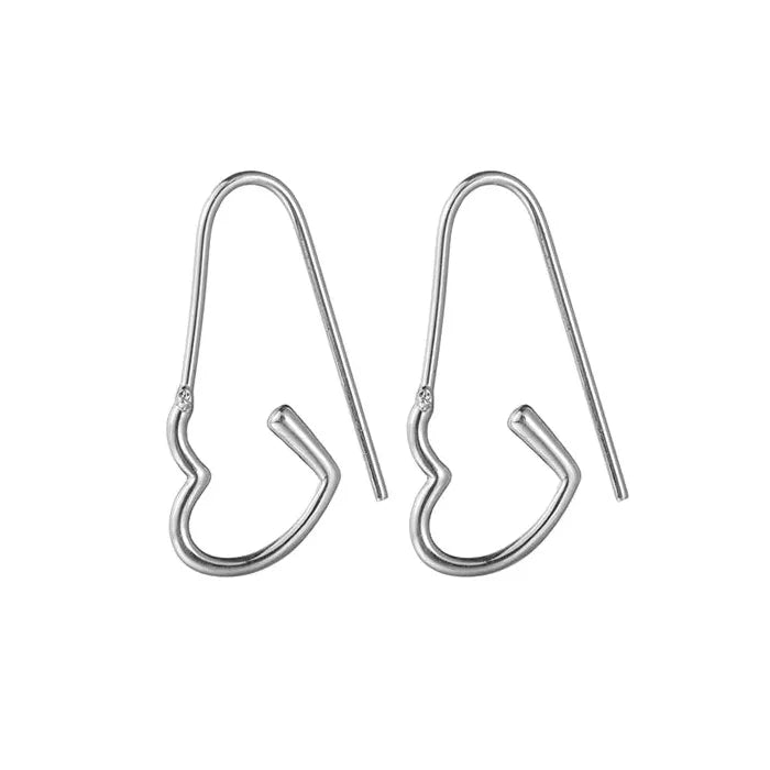Stainless Steel Punk Paperclip Safety Pin Stud Earrings Gothic Jewelry