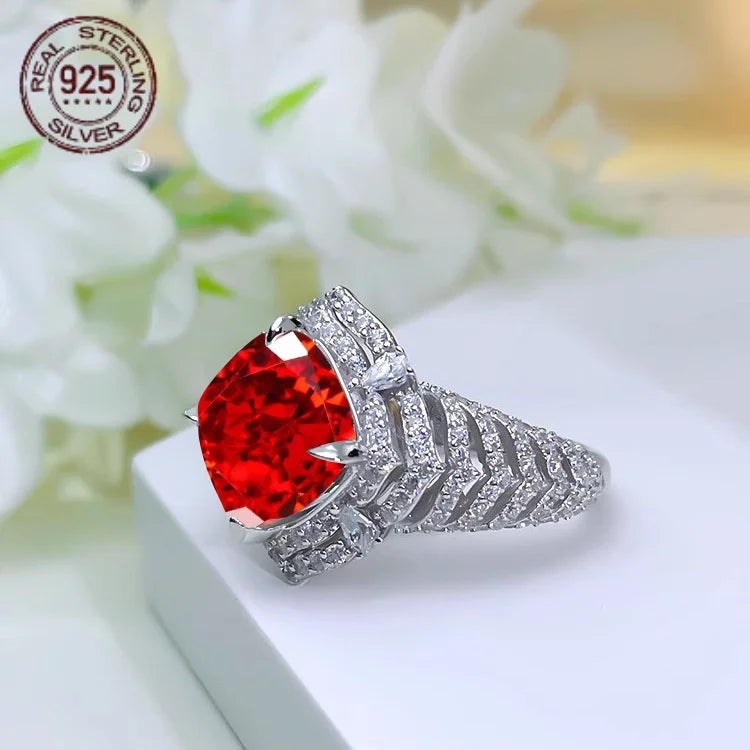 2026 Exquisite 925 Sterling Silver Vintage Princess Ring – AAAAA Zircon Wedding Band