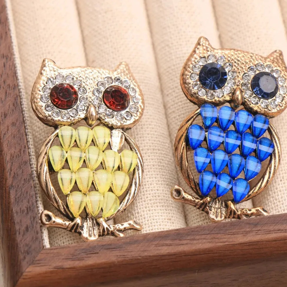 Elegant Owl Brooch Wedding Holiday Gift for Men & Women
