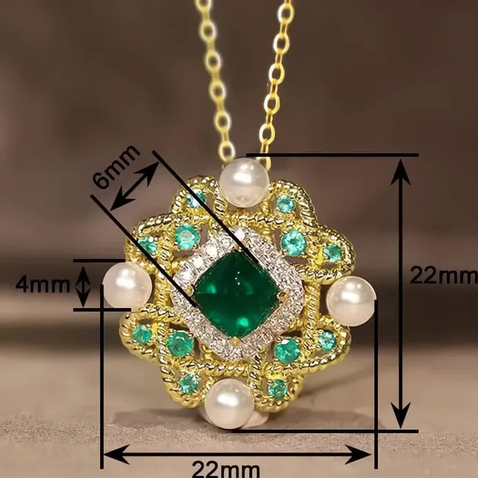 Elegant Women's Pendant Necklace with Imitation Pearl & CZ for Weddings