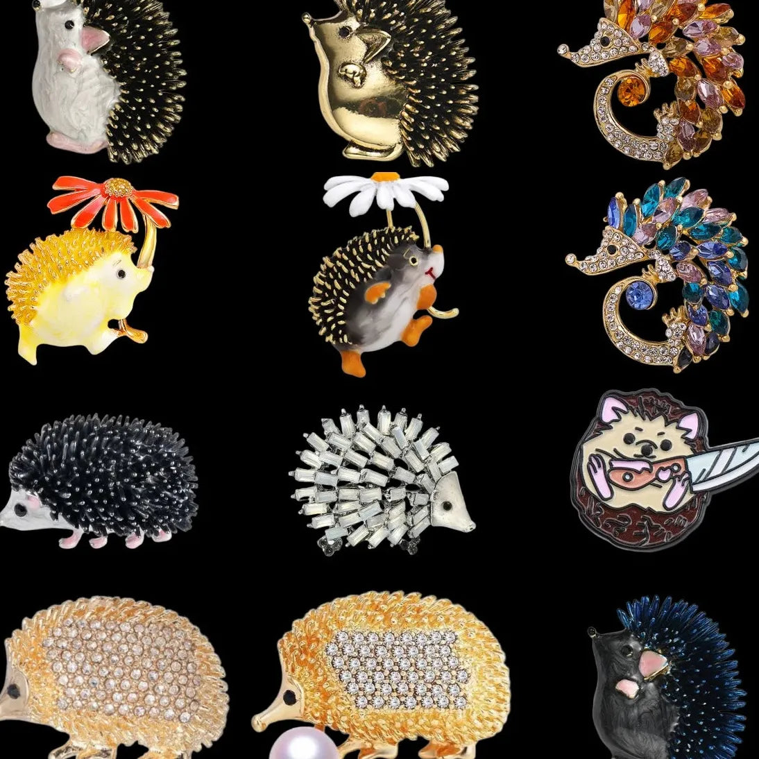 Luxury Hedgehog Brooch Classic Style Jewelry Gift for Men & Women
