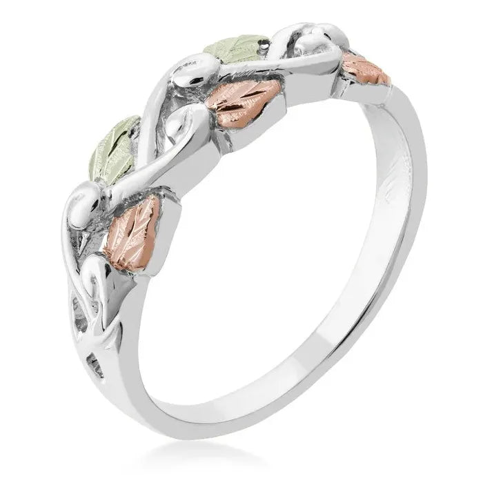Vintage Minimalist Bohemian Leaf Design Zinc Alloy Ring for Brides Ladies Daily Jewelry