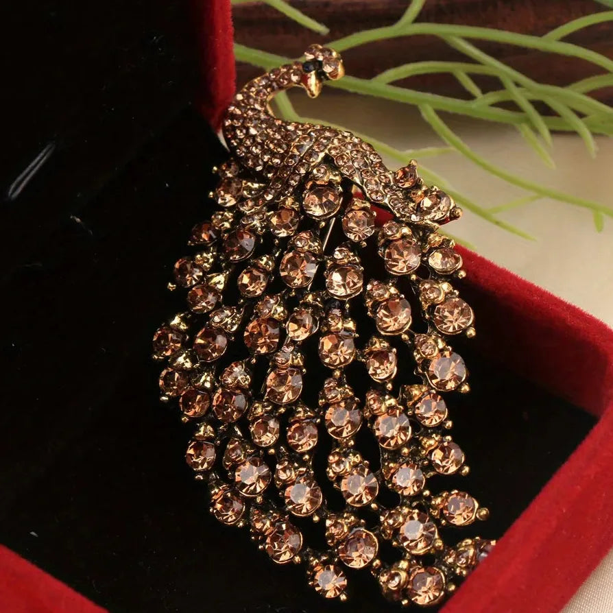 Classic Peacock Phoenix Brooch Wedding Gift for Men and Women