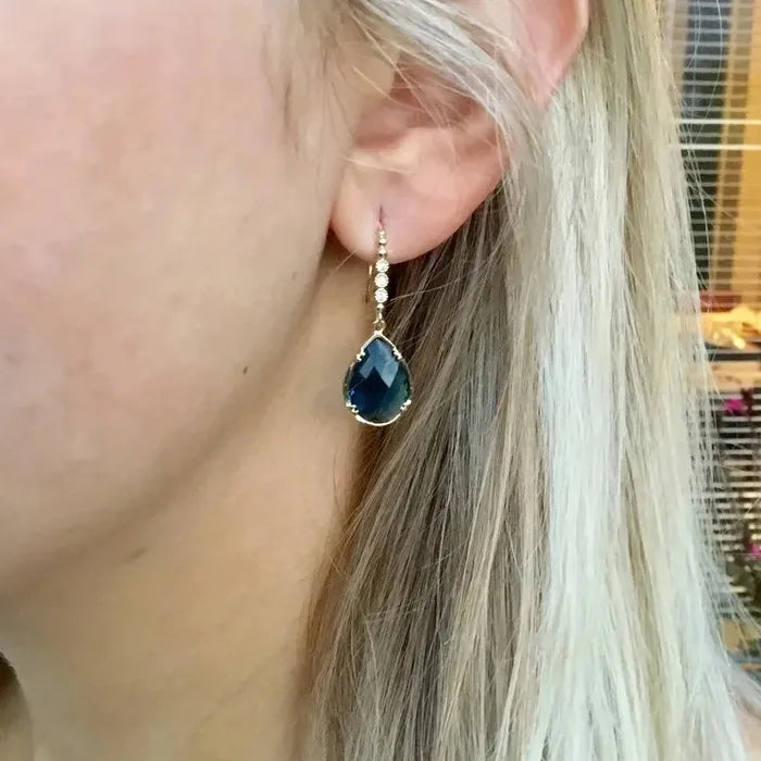 Blue Pendant Mid Length Summer Drop Earrings Zinc Alloy Women's Jewelry