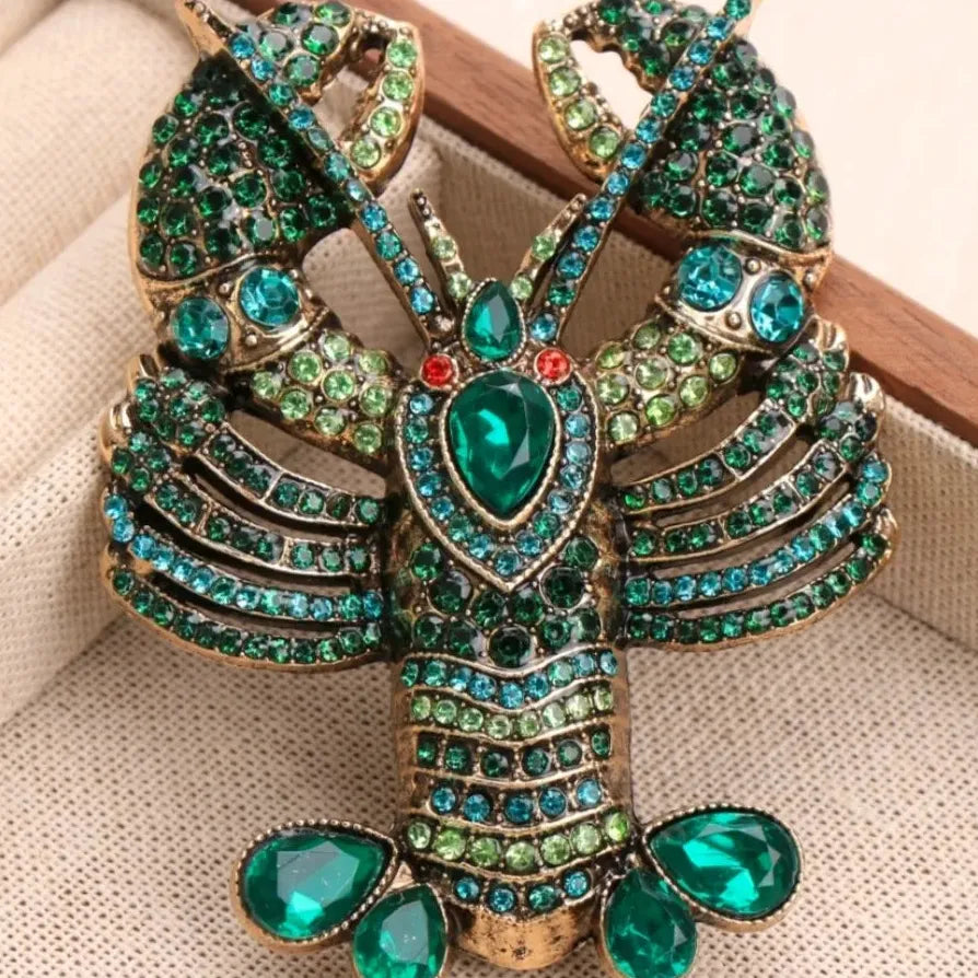 Classic Lobster Brooch Wedding Holiday Gift for Men and Women