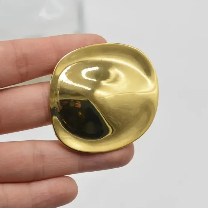 Minimalist Geometric Zinc Alloy Round Brooch Pin Unisex Jewelry