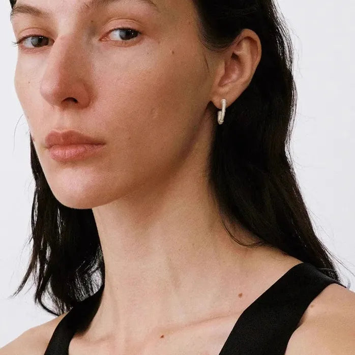 Copper Retro Geometric Small Stud Earrings Unisex Vintage Jewelry Gift
