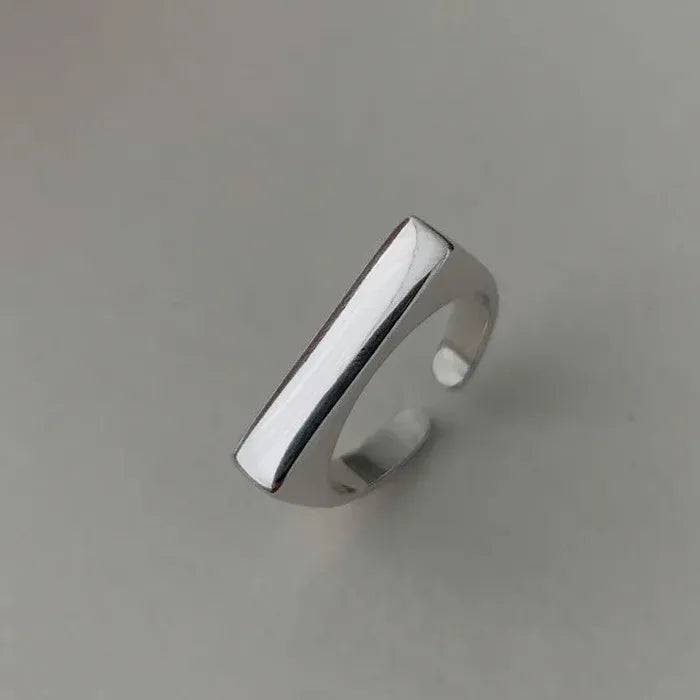 Handmade Silver Geometric Mood Tracker Ring for Women Gift Stylish Jewelry