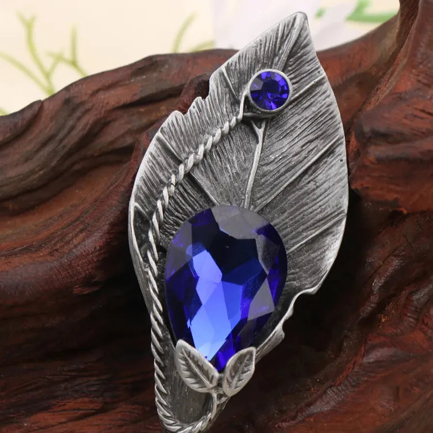 Classic Leaf & Flower Brooch Wedding Gift for Men & Women