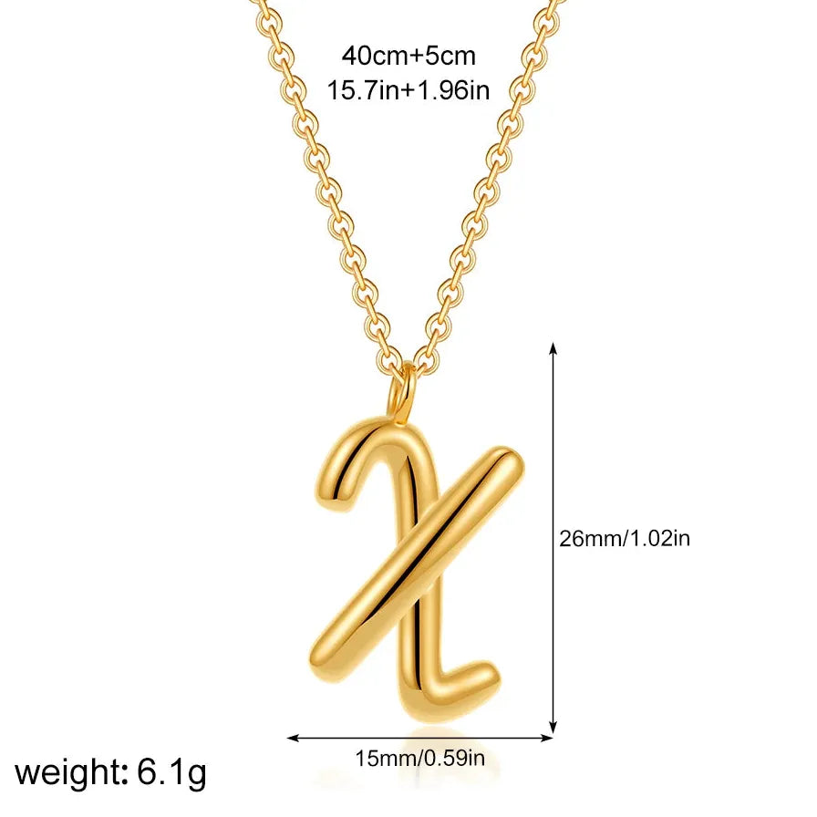 18K Gold Plated A-Z Initial Necklace Waterproof Alphabet Choker Jewelry Gift Women
