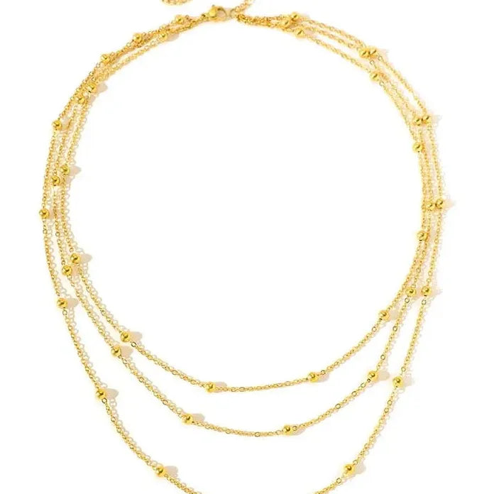 Bohemian Multi-layered Round Beads Choker Necklace for Women Jewelry Trendy