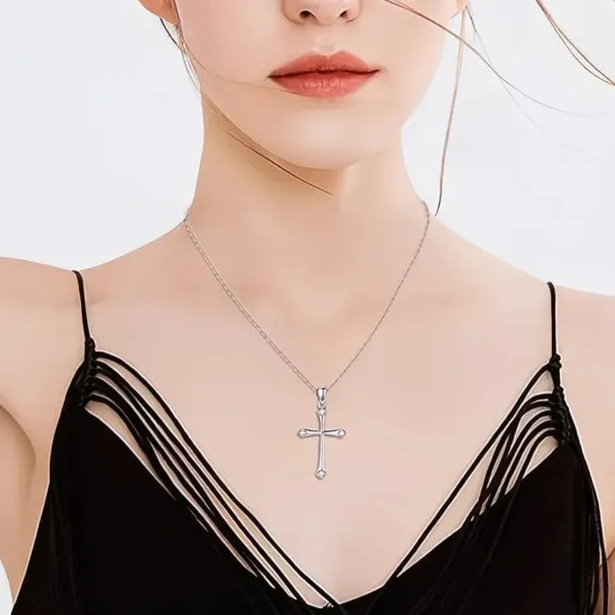 Minimalist Cross Pendant Necklace for Women Daily Devout Halloween Jewelry