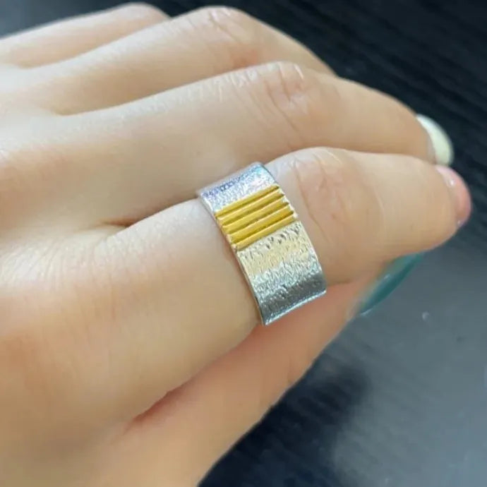 2025 Vintage Geometric Zinc Alloy Line Ring for Women Wedding Engagement Gift