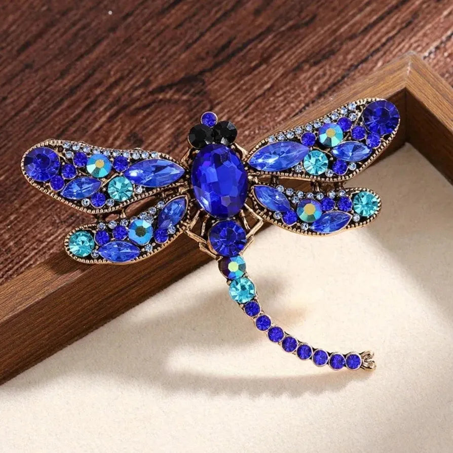 Vintage Chinese Dragonfly Dragon Brooch Pin Classic Jewelry Gift