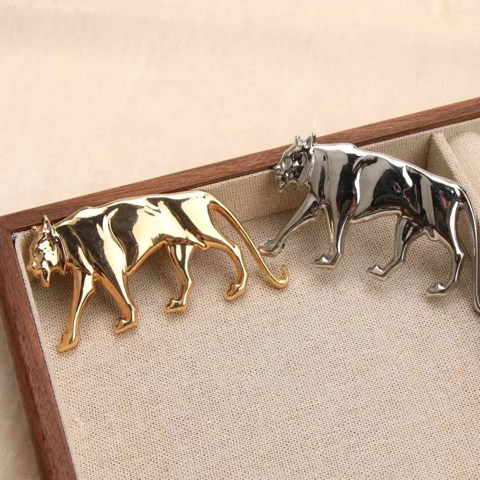 Vintage Classic Tiger Brooch Animal Jewelry for Women and Men