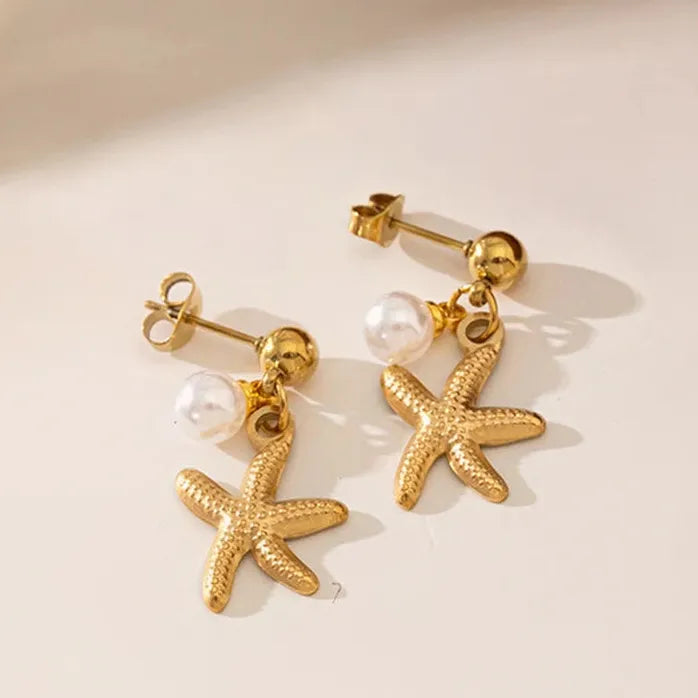 Stainless Steel Sun Moon Earrings & Adjustable Bracelet Women Retro Jewelry Gift
