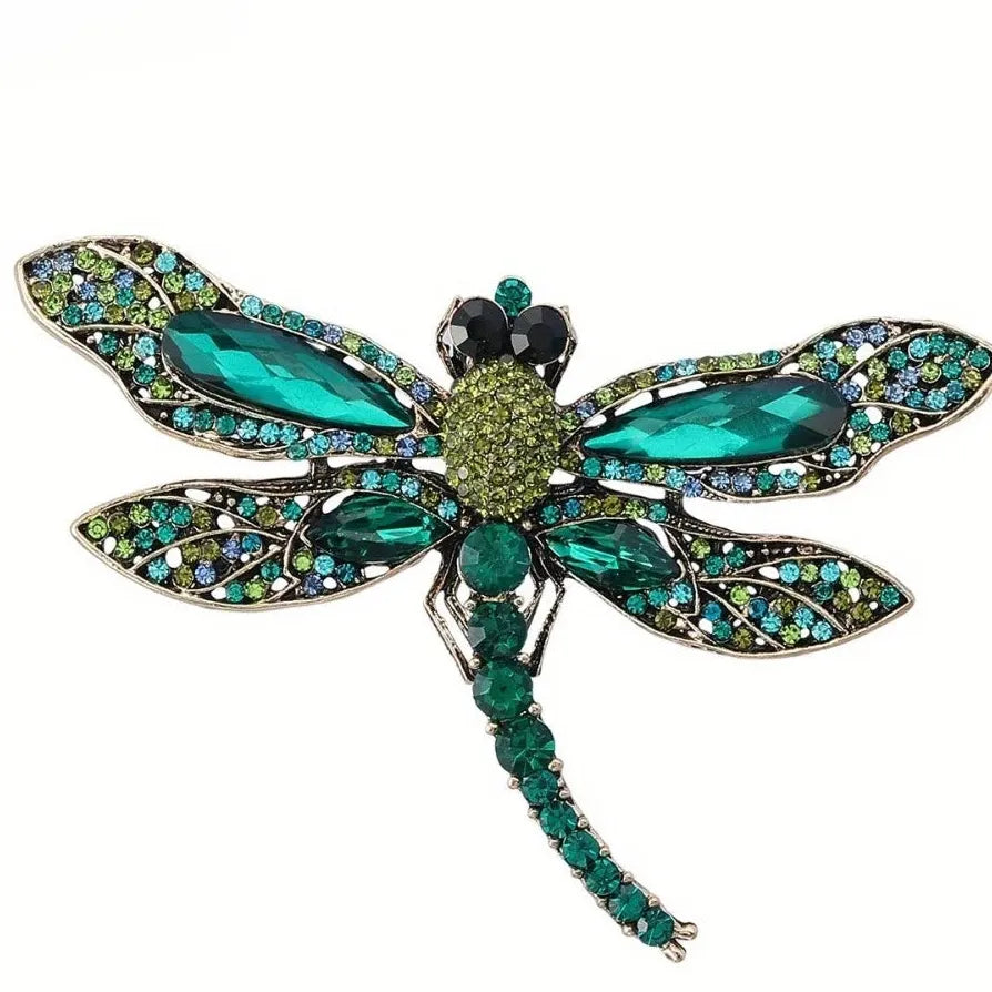 Vintage Chinese Dragonfly Dragon Brooch Pin Classic Jewelry Gift