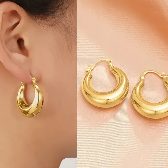 Water Drop Earrings for Women Brass Metal Gold Color Silver Plated Gift